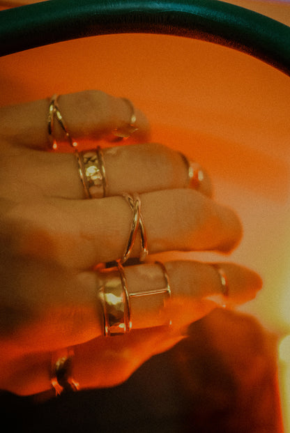 Infinity X-Ring, Sterling Silver