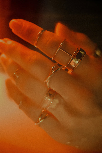 Infinity X-Ring, Solid 14K Gold