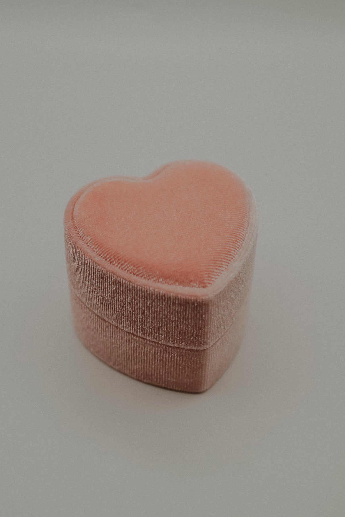 Heart-Shaped Velvet Ring Box