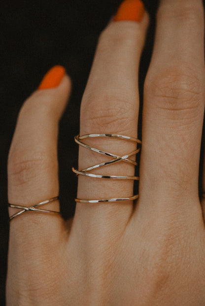 Extra Large Wraparound Ring, 14K Rose Gold Fill