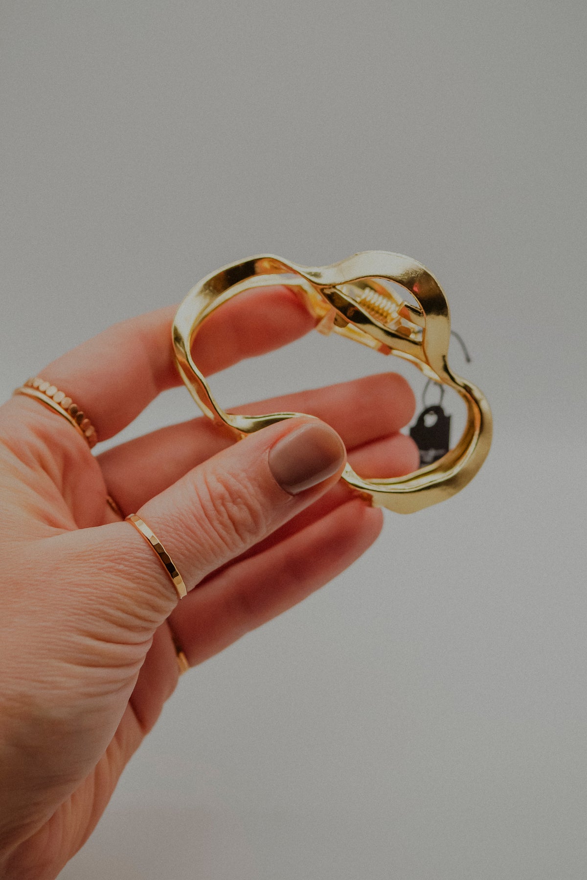 Small Organic Metal Hair Claw