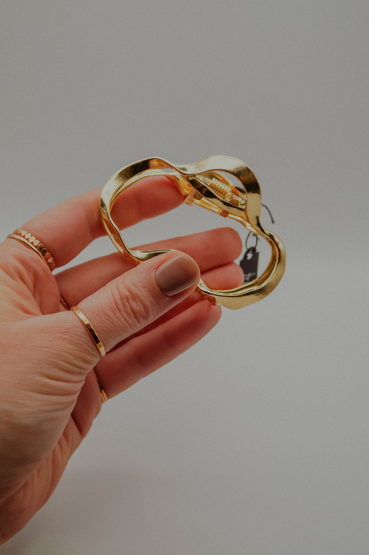 Small Organic Metal Hair Claw