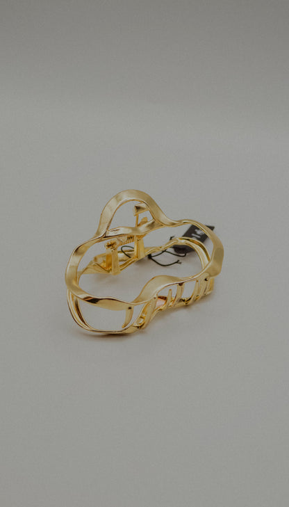 Small Organic Metal Hair Claw