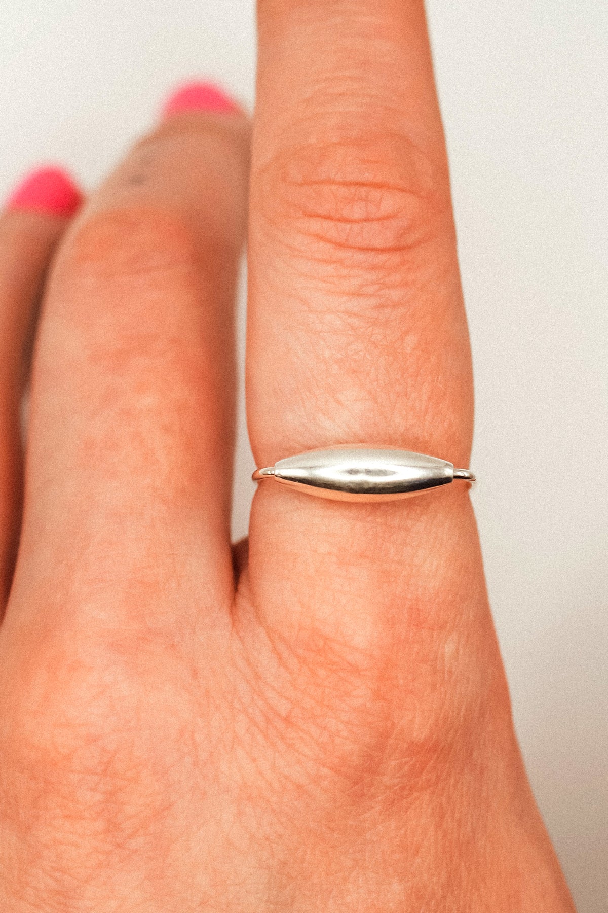 Baguette Spinner Ring, Sterling Silver