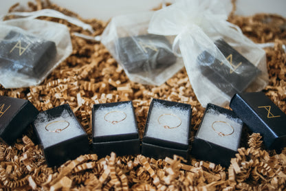 Bridesmaid Set of Open Knot Rings, 14K Gold Fill