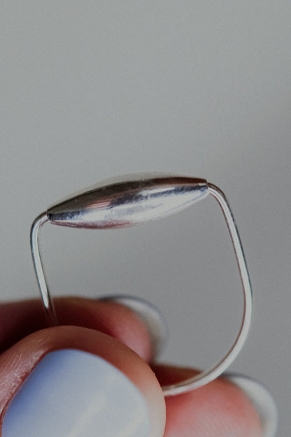 Baguette Spinner Ring, Sterling Silver