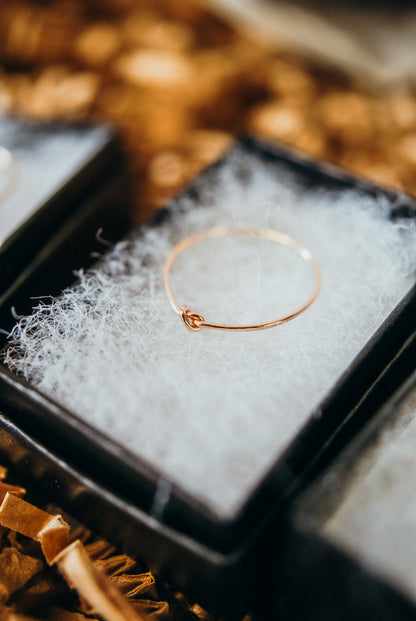 Bridesmaid Set of Closed Knot Rings, 14K Gold Fill