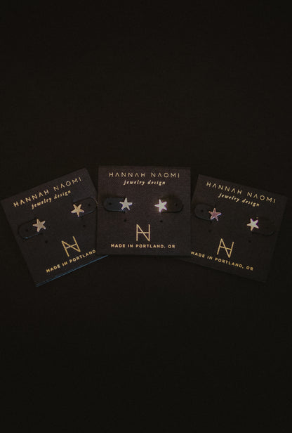Star Stud Earrings, Gold Fill, Rose Gold Fill or Sterling Silver
