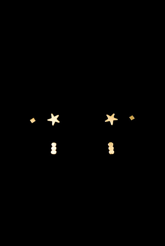 Shape Studs Full Set of Earrings
