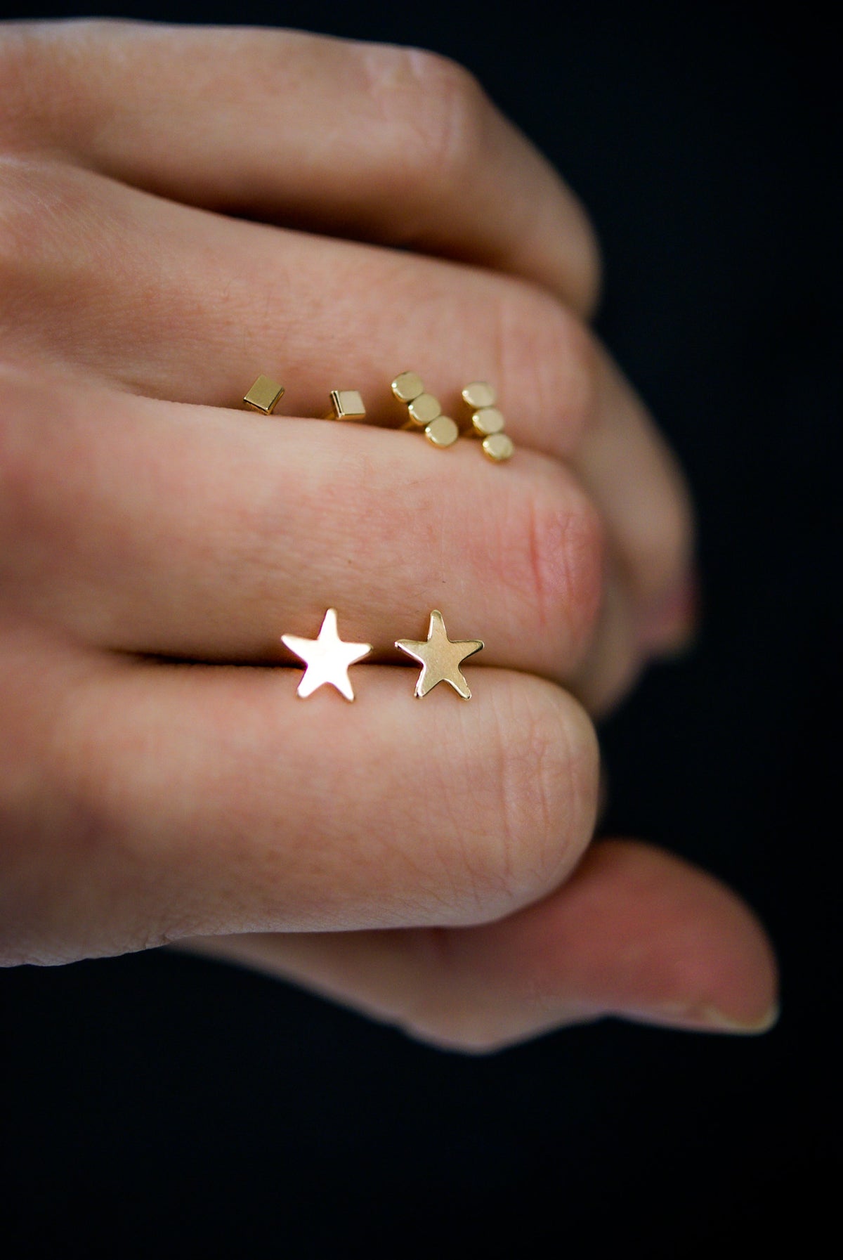 Shape Studs Full Set of Earrings