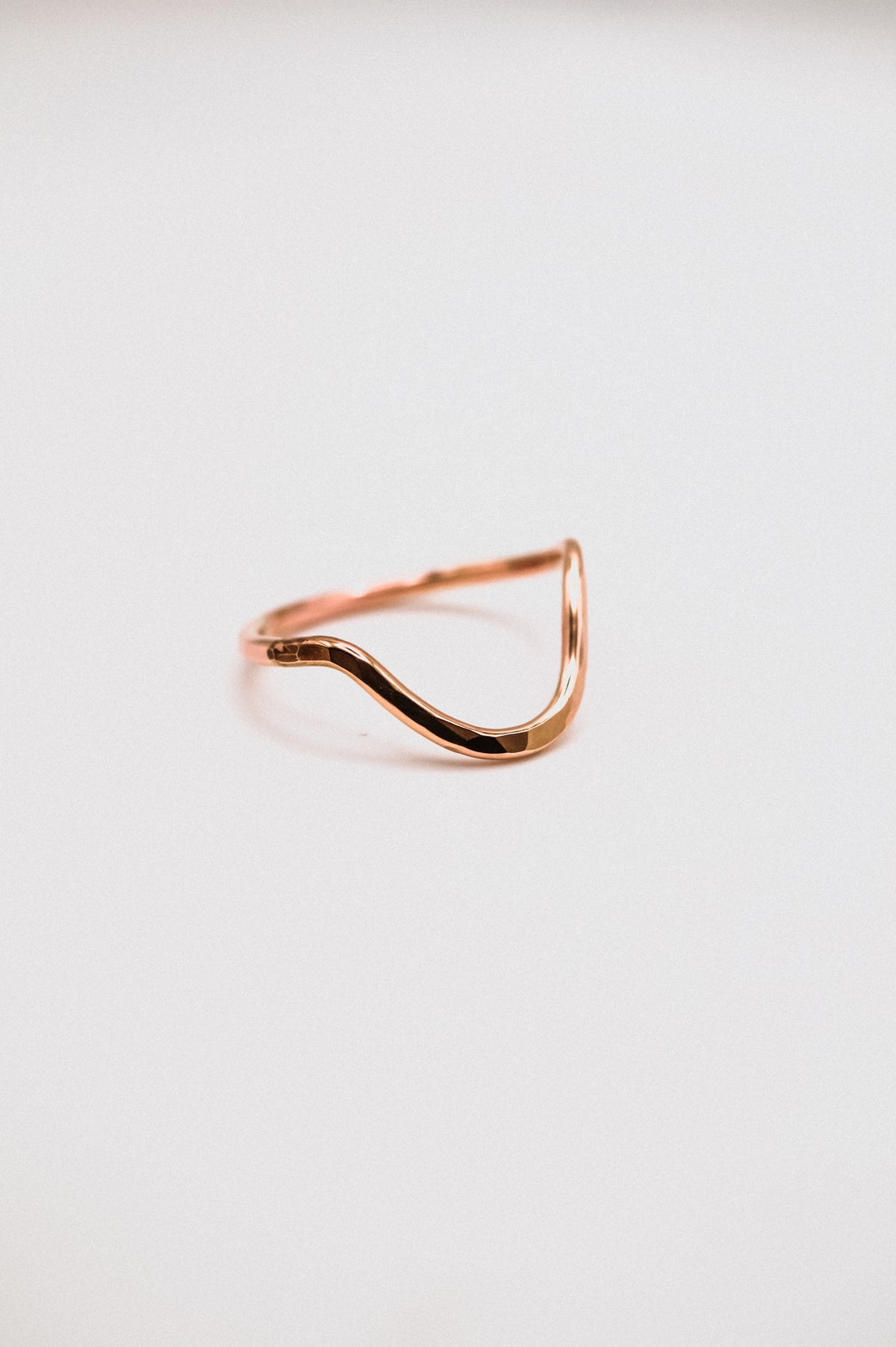 Arc Ring, Solid 14K Rose Gold