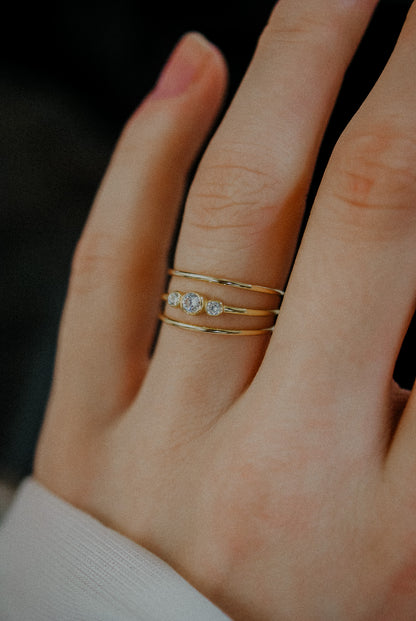 Medium Thick Ring, 14K Gold Fill