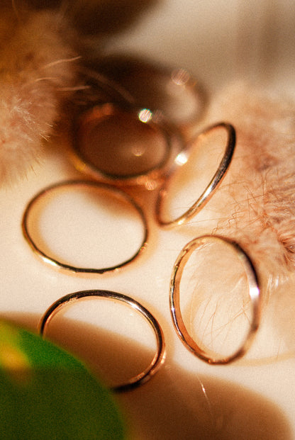 Thick Ring, 14K Rose Gold Fill