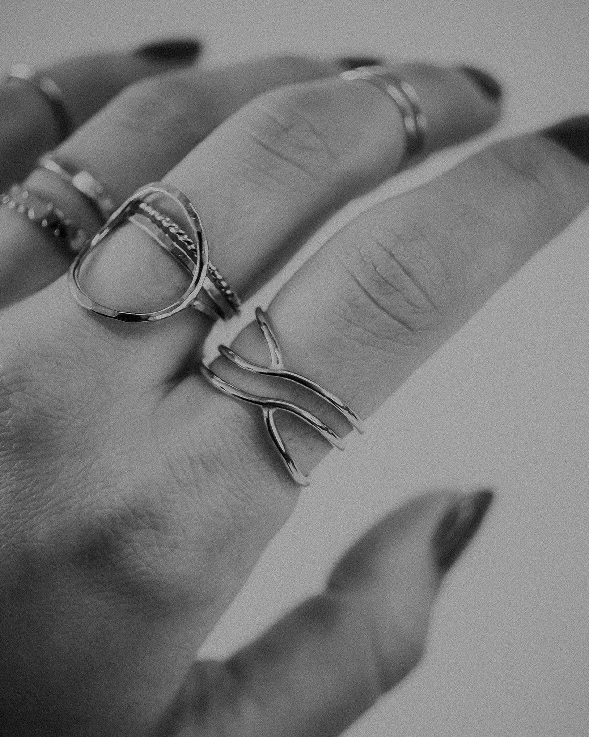 Small Curved Wraparound Ring, 14K Gold Fill
