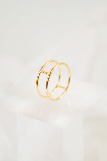 Small Cage Ring, Solid 14K Gold