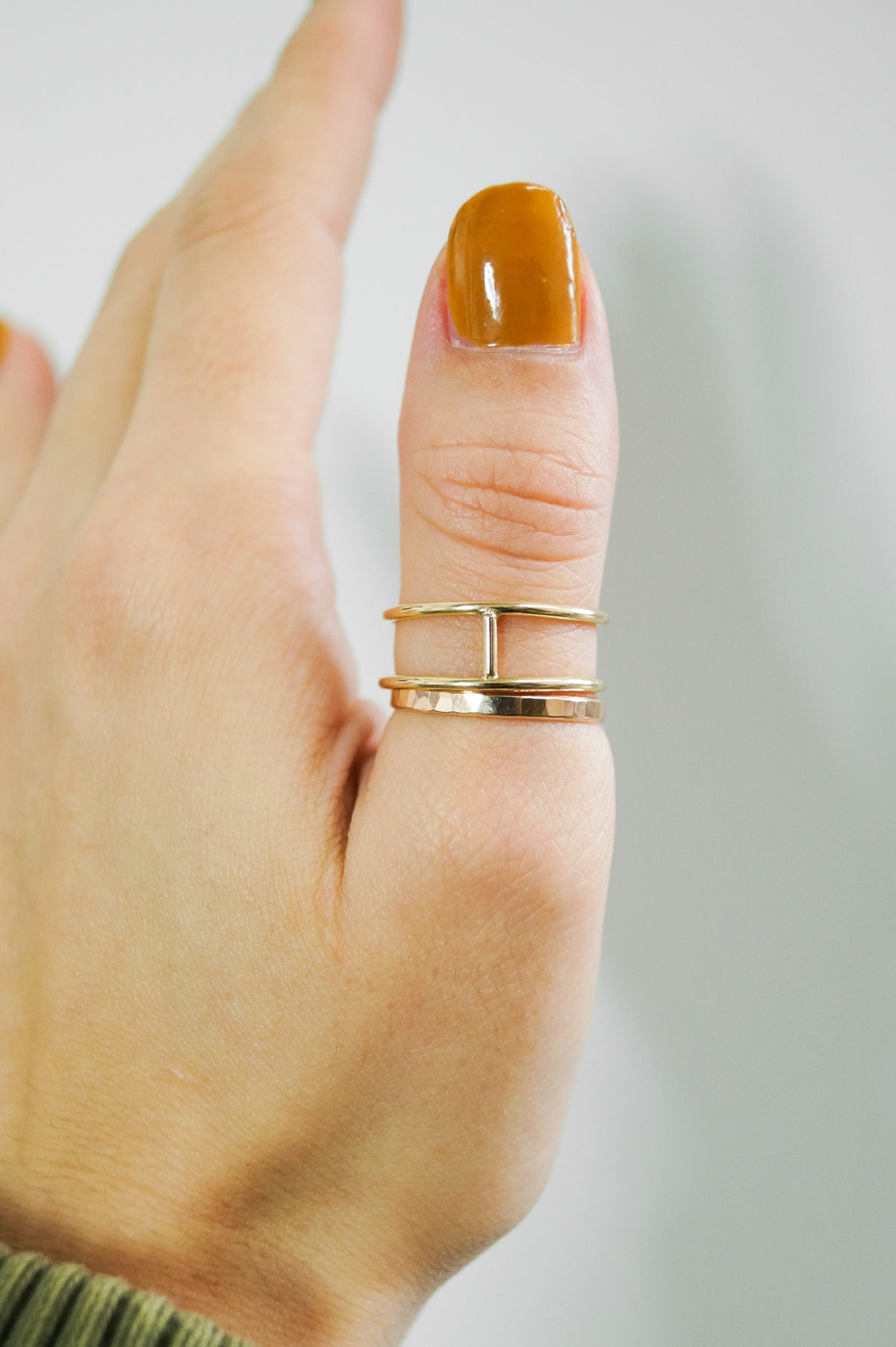 Small Cage Ring, Solid 14K Gold