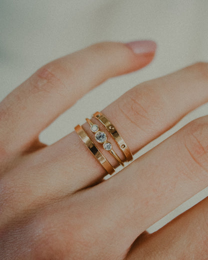 Mirror Band, Solid 14K Gold