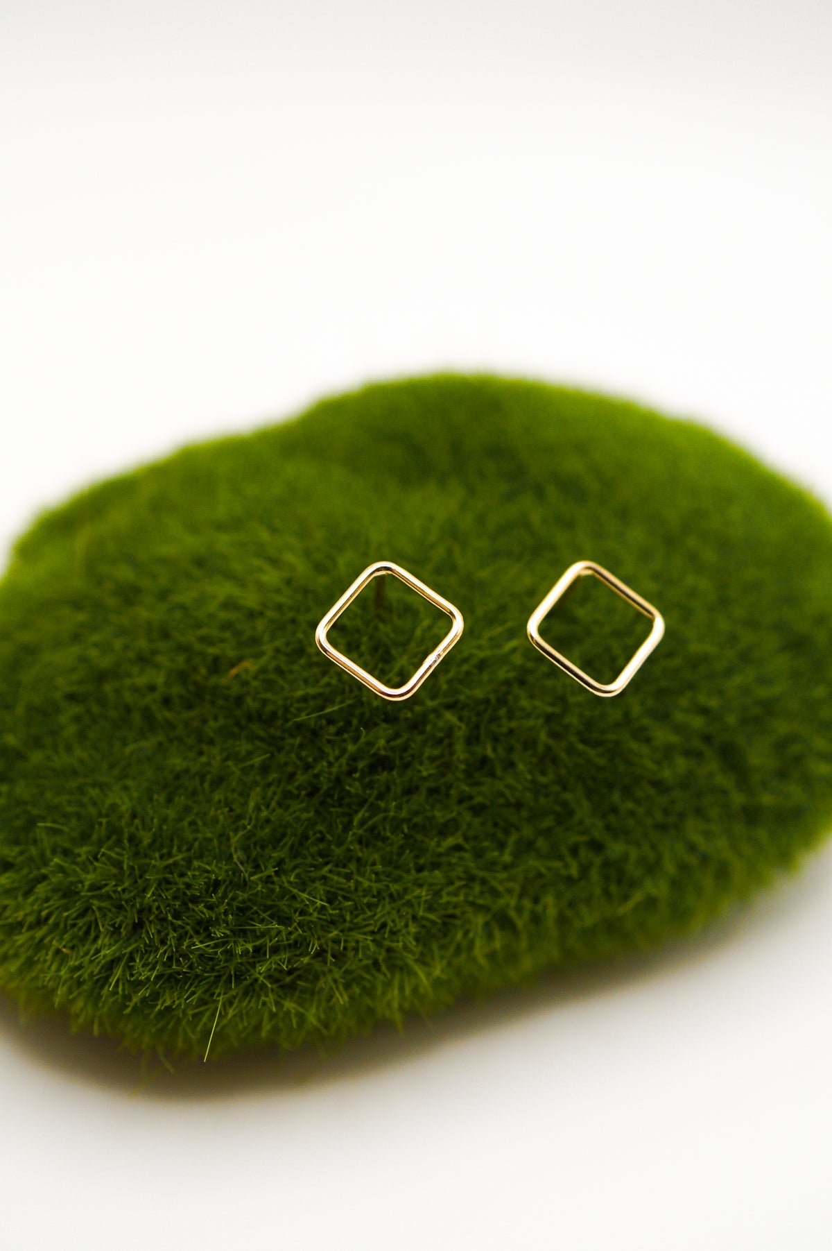 Square Stud Earrings, Gold Fill or Sterling Silver