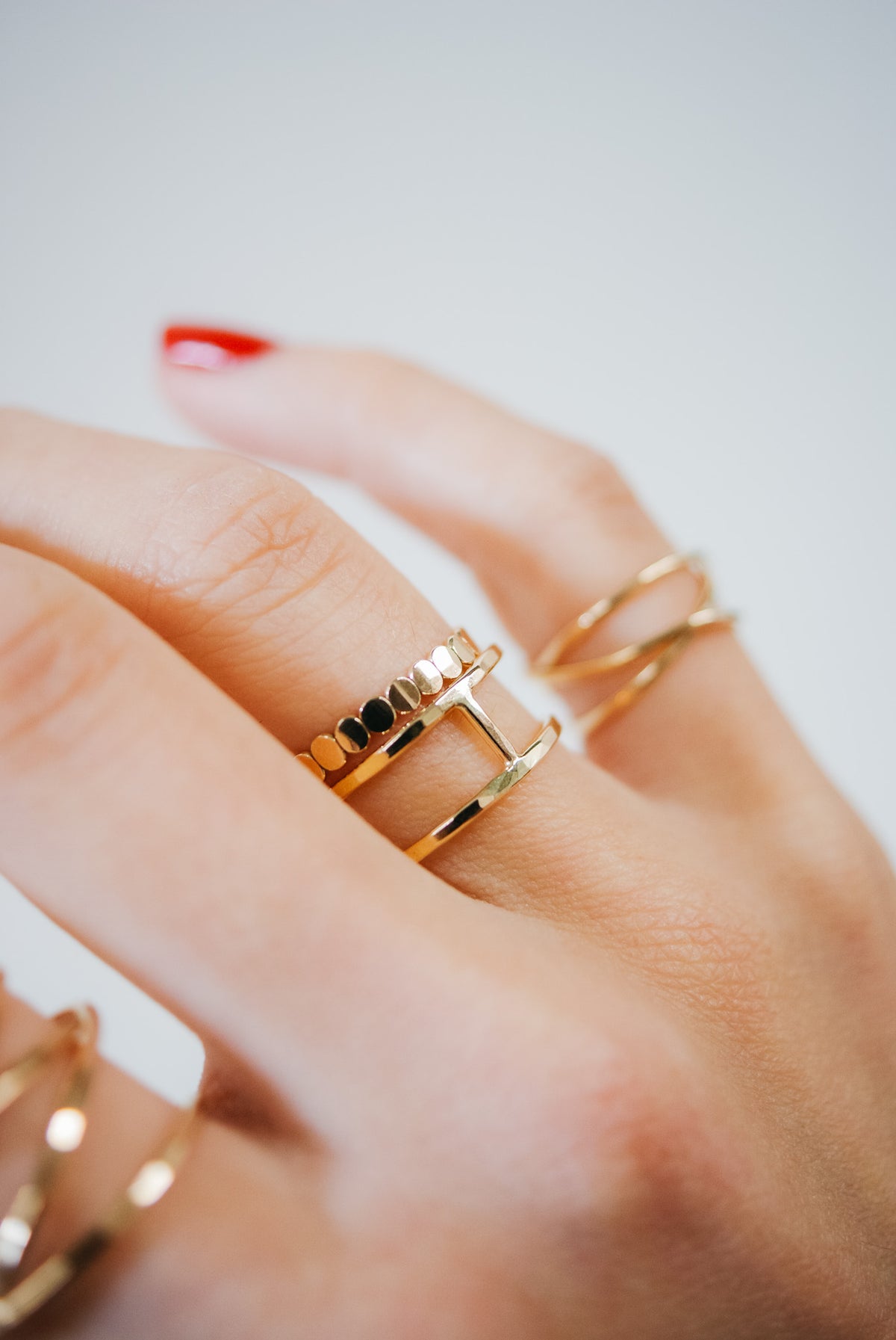Small Cage Ring, Solid 14K Gold