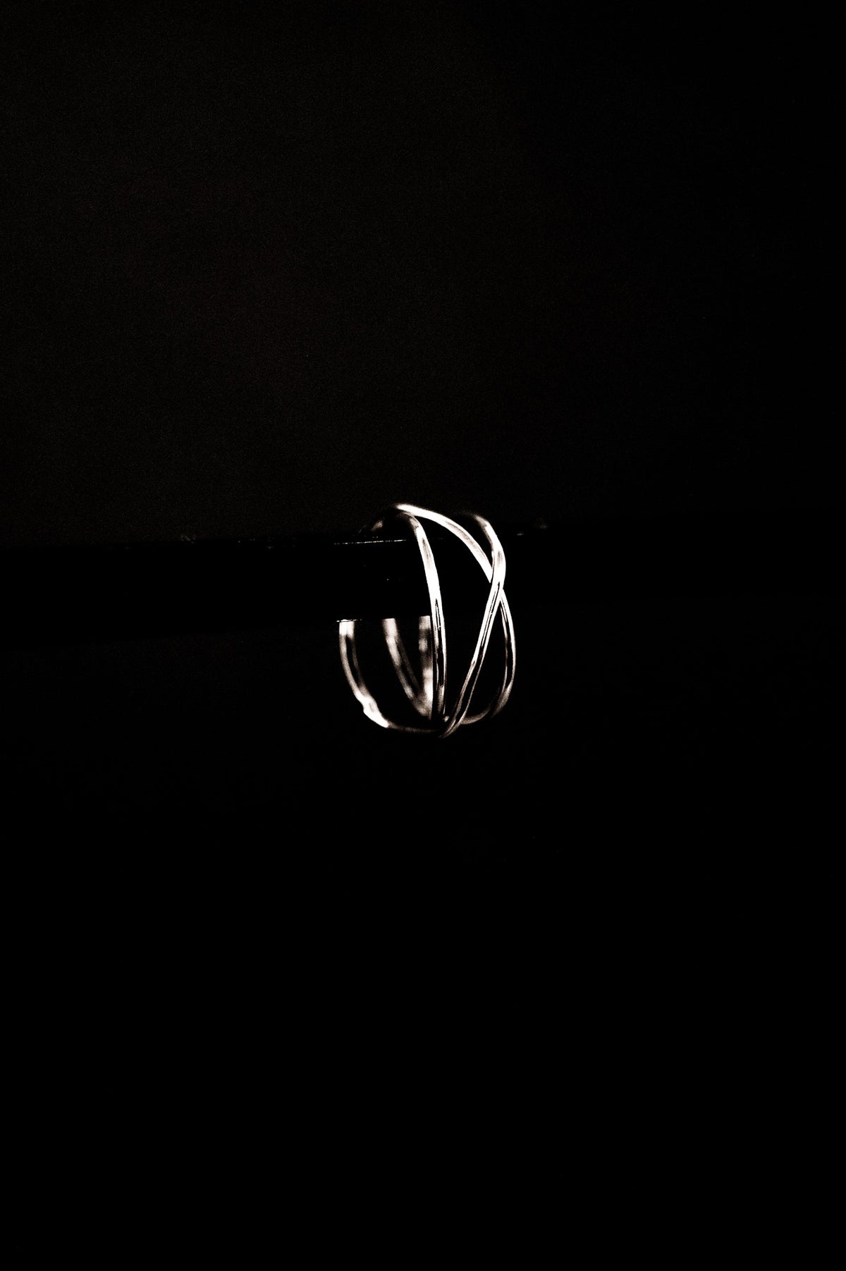 Wraparound Ring, Solid 14K White Gold