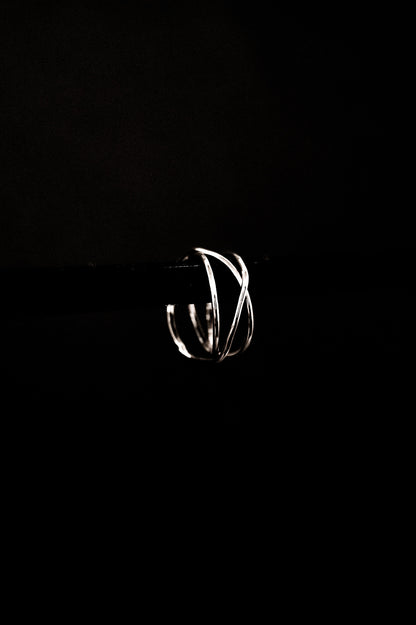 Wraparound Ring, Solid 14K White Gold