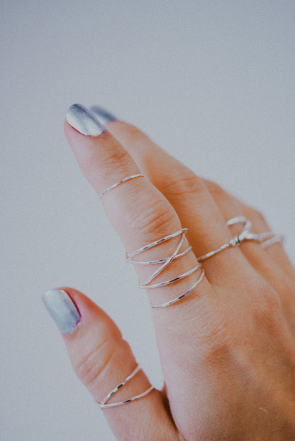 Extra Large Wraparound Ring, Sterling Silver