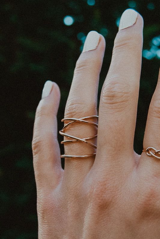 Extra Large Wraparound Ring, 14K Rose Gold Fill