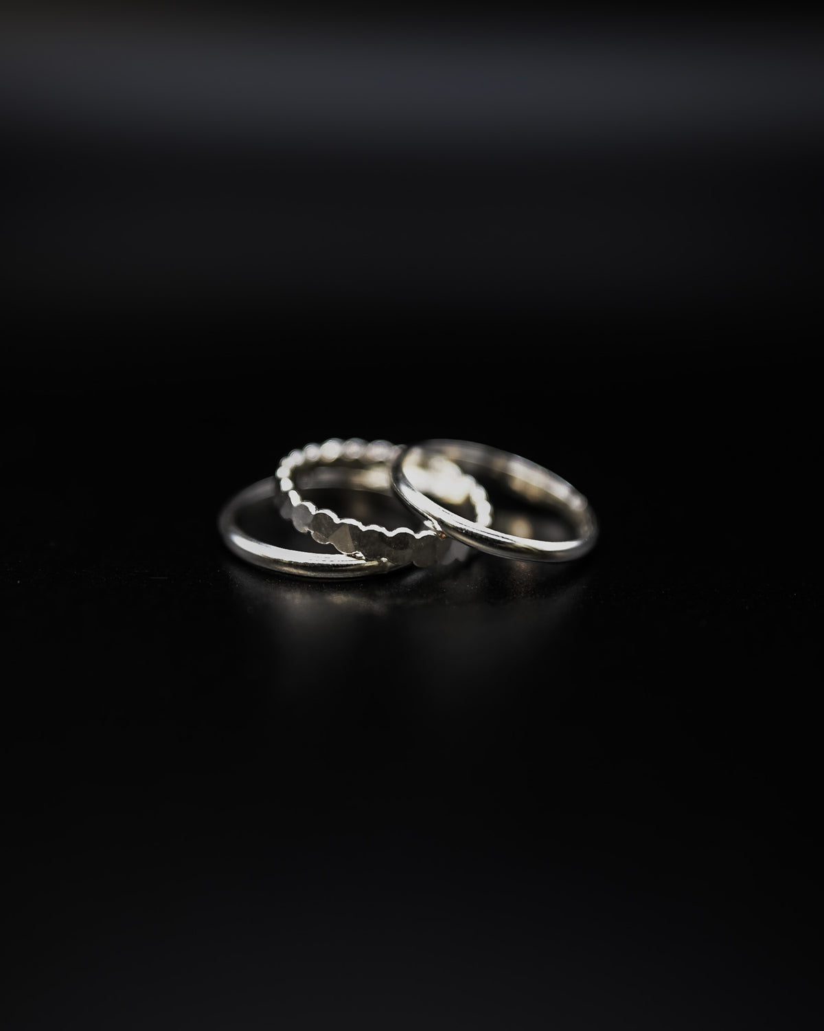 The Everyday Bead Set of 3 Stacking Rings, Gold Fill, Rose Gold Fill or Sterling Silver