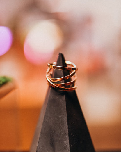 Ribbon Wraparound Ring, 14K Rose Gold Fill