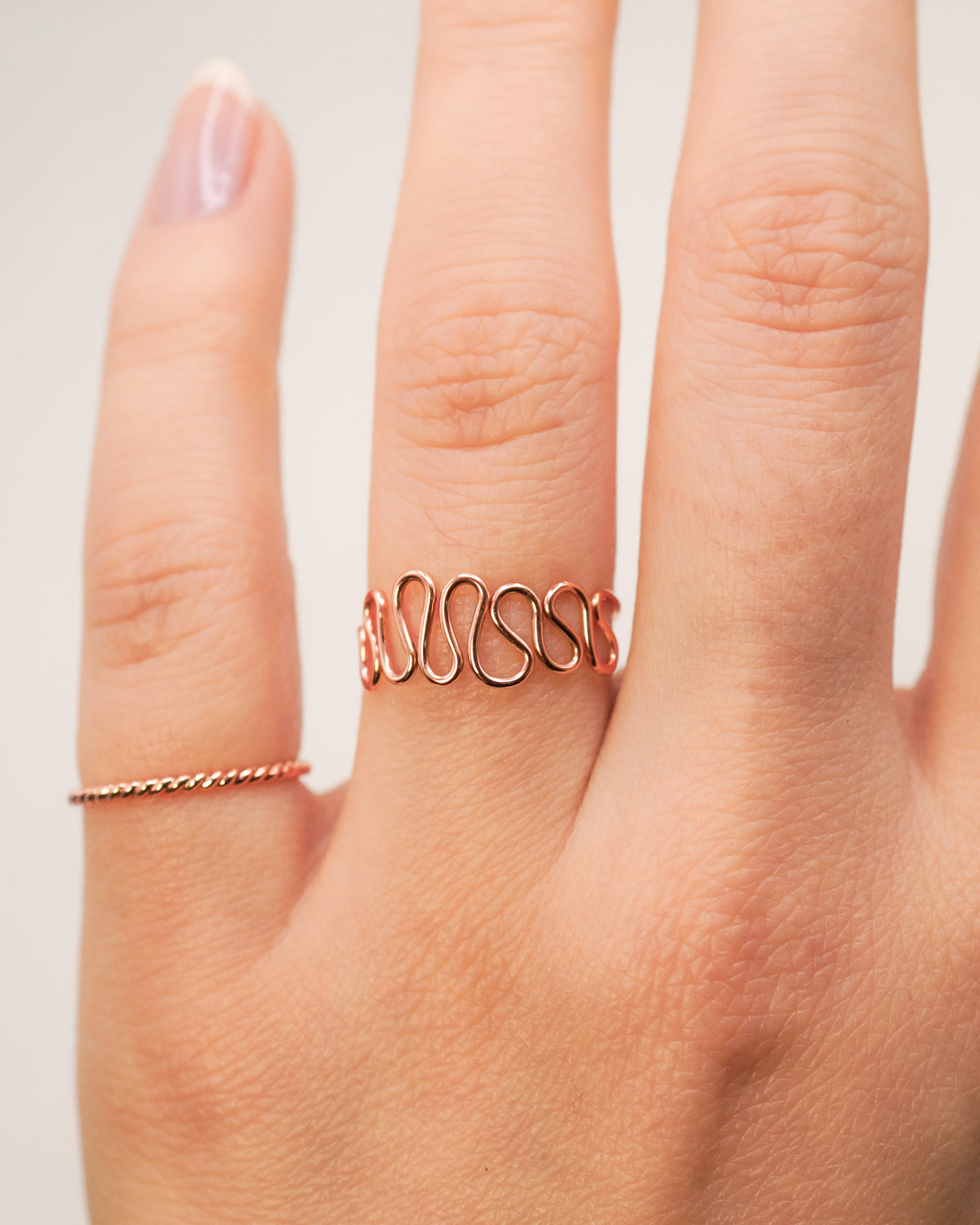 Diadem Ring, Solid 14K Rose Gold