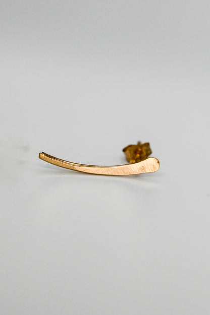 Ear Climber Earring, Solid 14K Gold