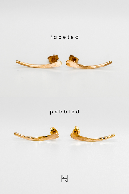 Ear Climber Earring, Solid 14K Gold