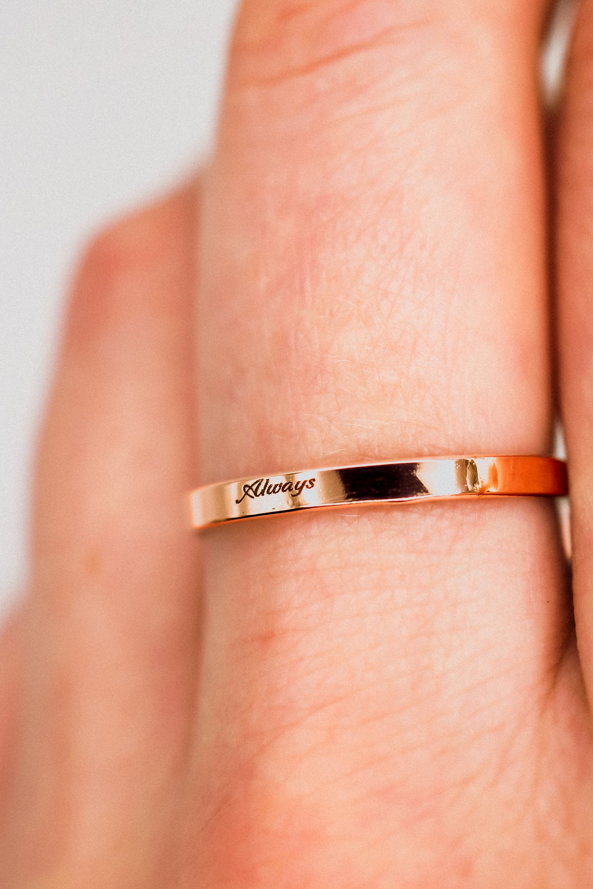Mirror Band, 14K Rose Gold Fill