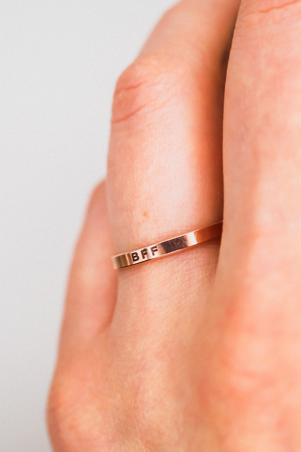 Mirror Band, 14K Rose Gold Fill
