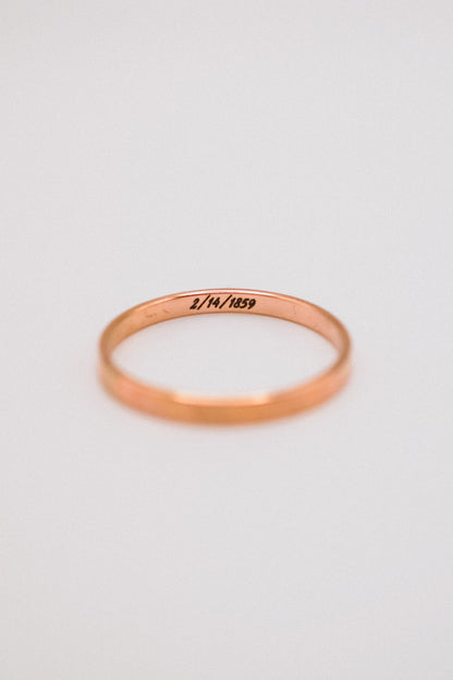 Mirror Band, 14K Rose Gold Fill