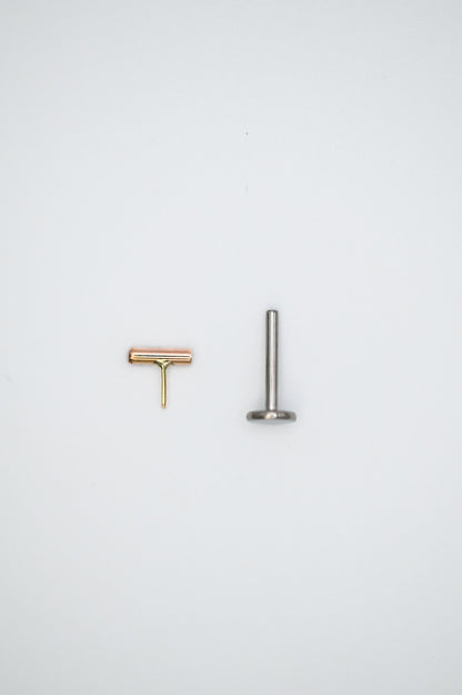Tiny Bar Flat Back Stud Earring