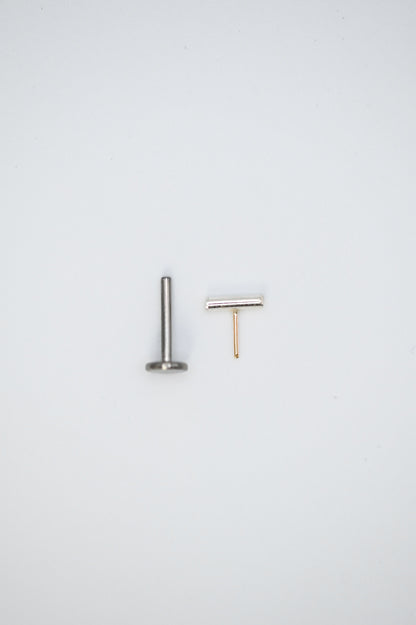 Tiny Bar Flat Back Stud Earring