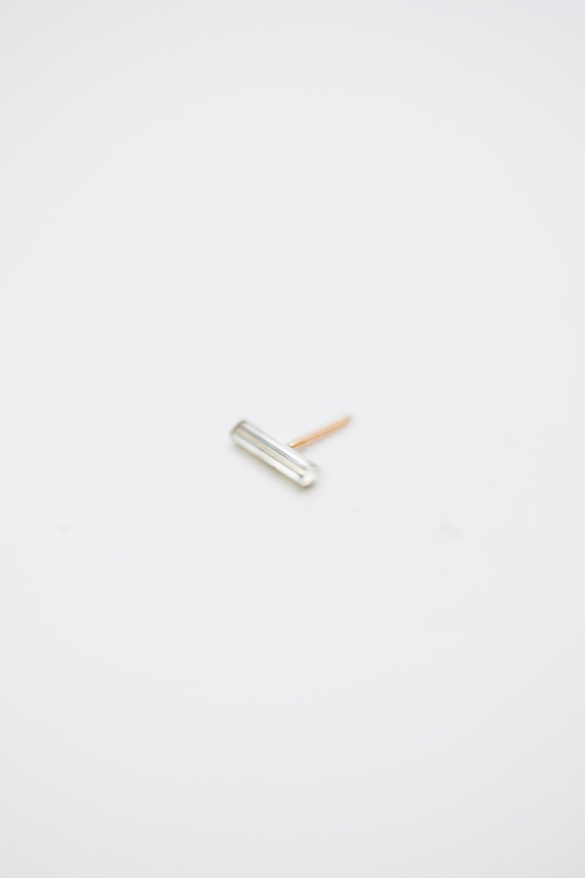 Tiny Bar Flat Back Stud Earring