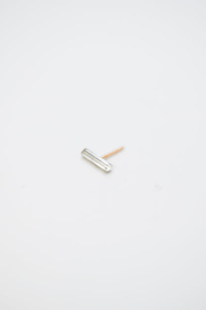 Tiny Bar Flat Back Stud Earring