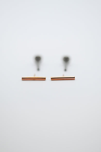 Mini Bar Flat Back Stud Earring