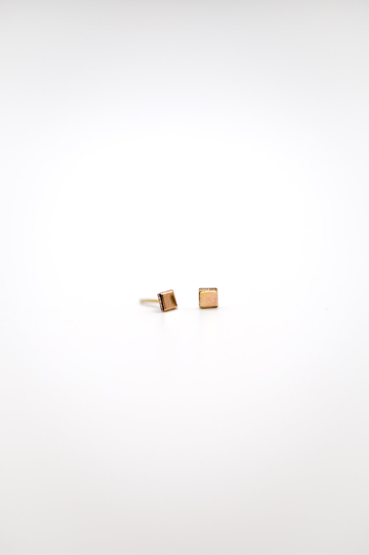 Square Mirror Flat Back Stud Earring