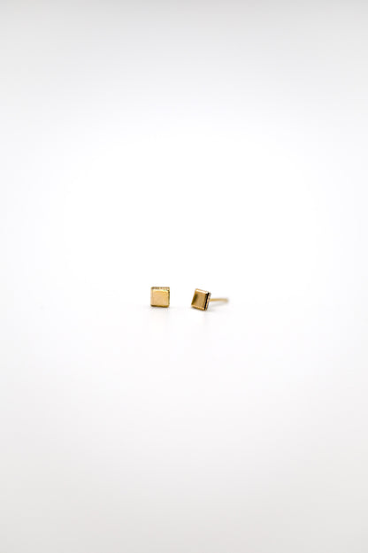 Square Mirror Flat Back Stud Earring