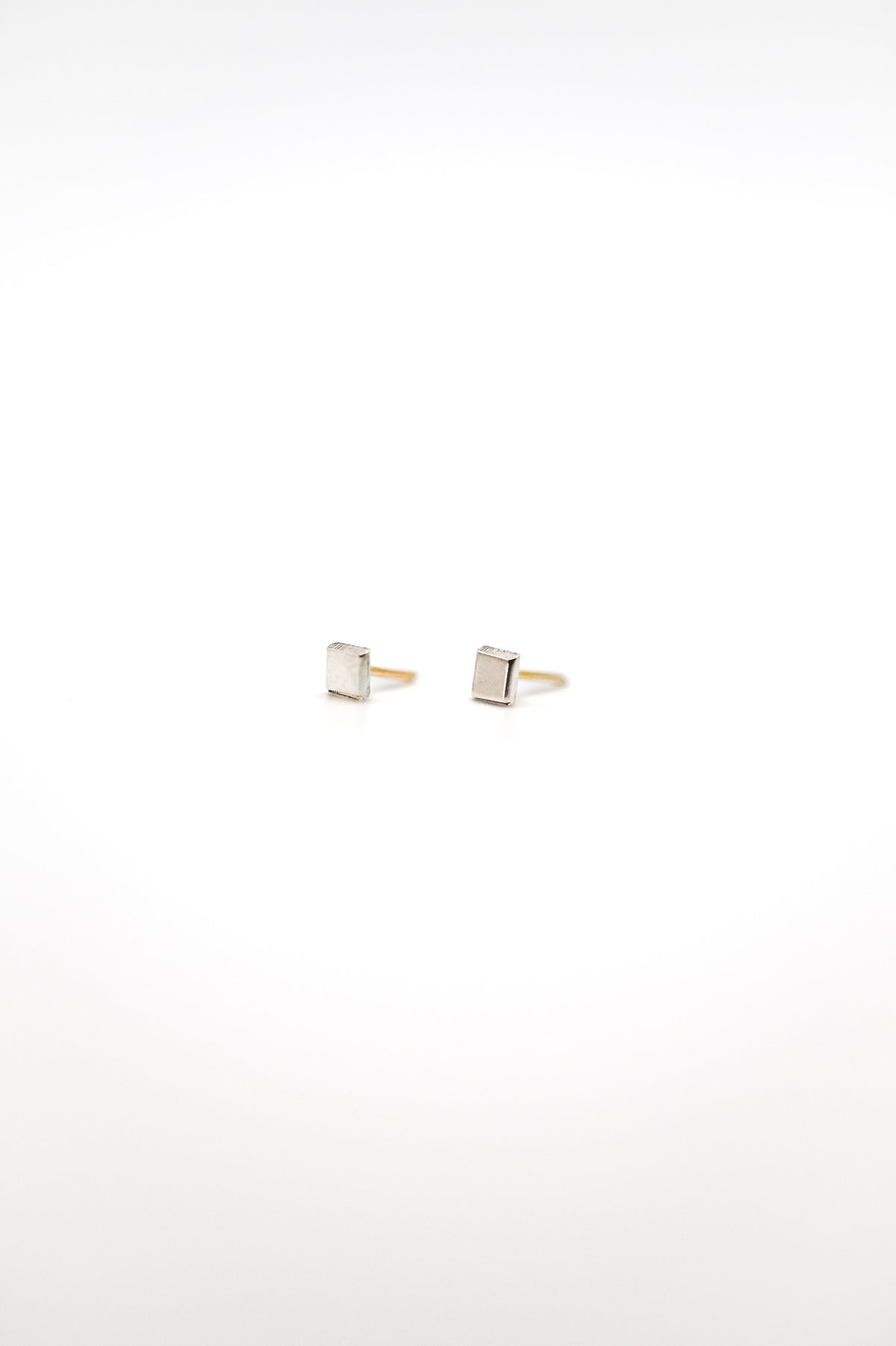 Square Mirror Flat Back Stud Earring