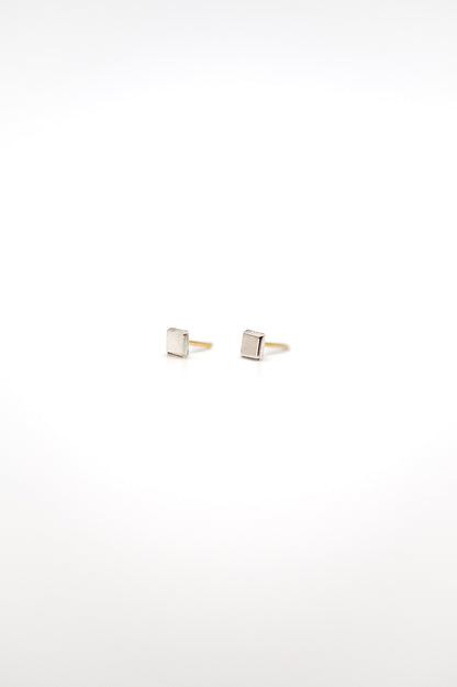 Square Mirror Flat Back Stud Earring