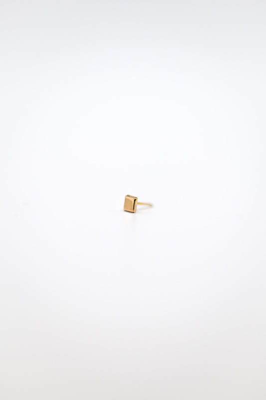 Square Mirror Flat Back Stud Earring