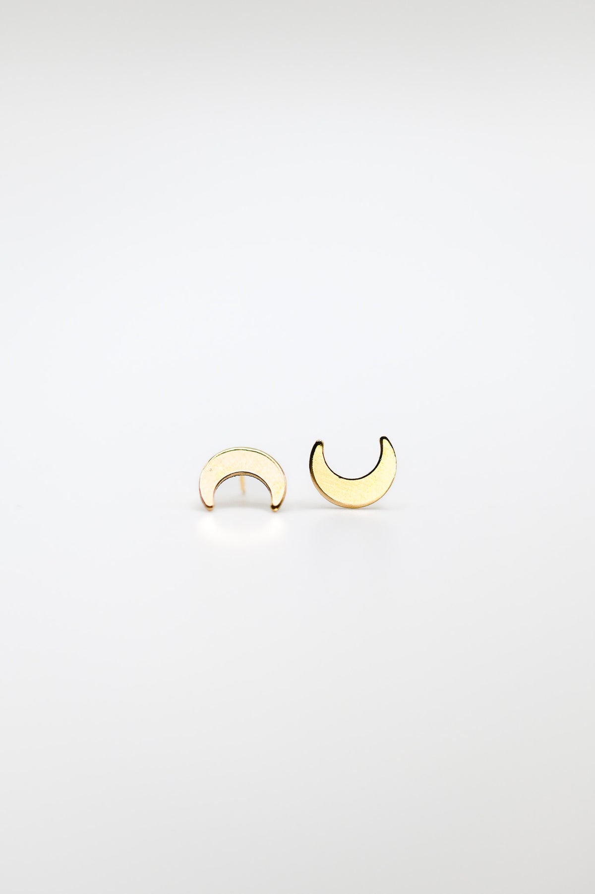 Moon Flat Back Stud Earring