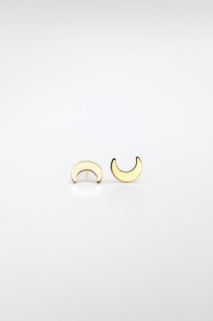 Moon Flat Back Stud Earring