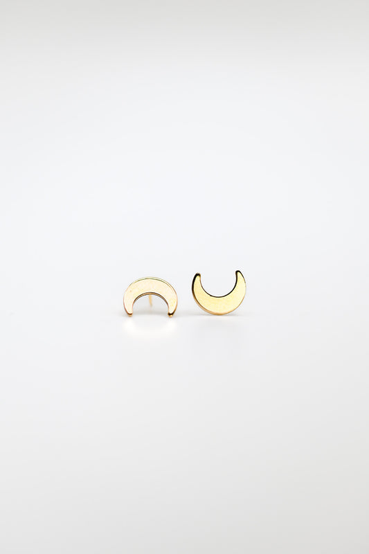 Moon Flat Back Stud Earring
