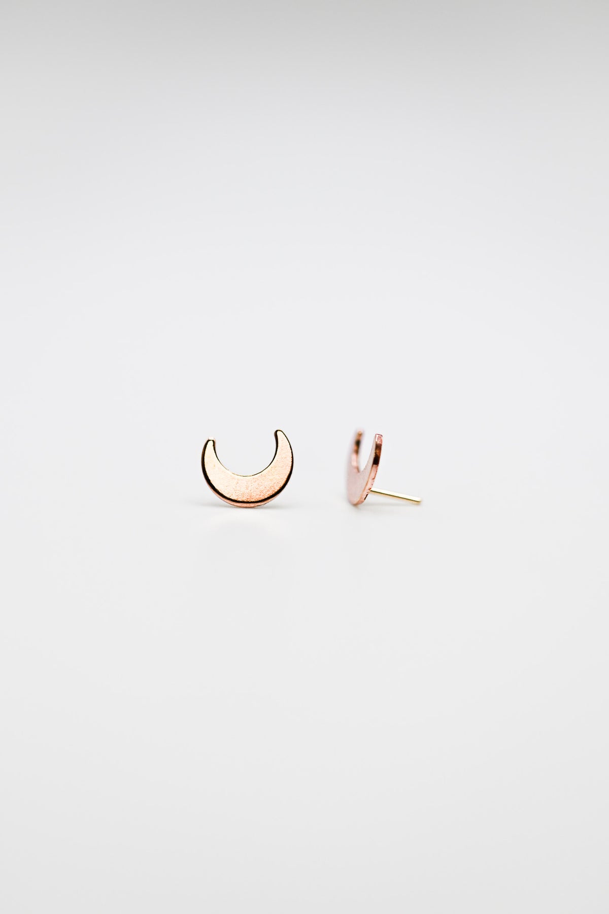 Moon Flat Back Stud Earring