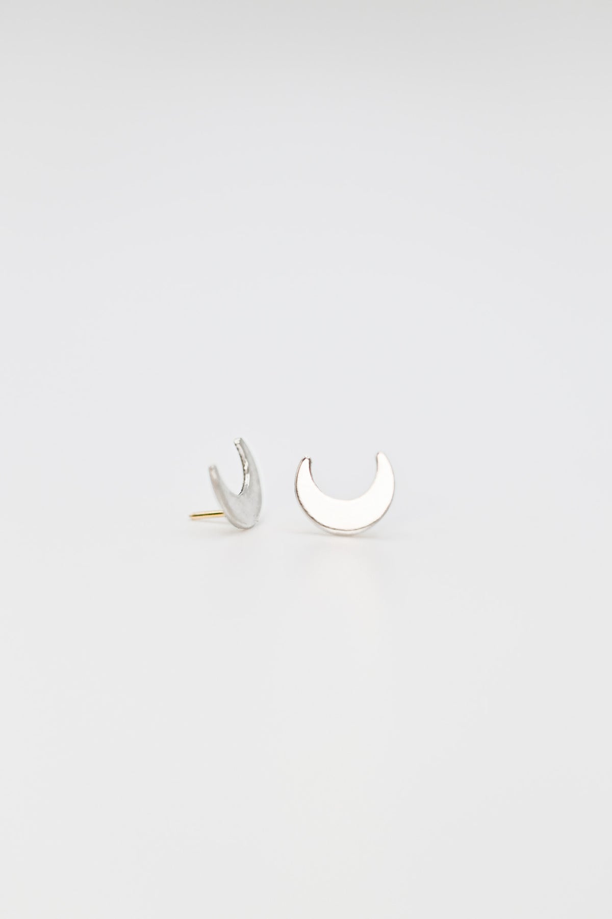 Moon Flat Back Stud Earring
